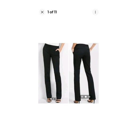 Express‎ Columnist Pants Womens 2R Straight Leg Hunter Green Washable #90068 - Picture 12 of 12